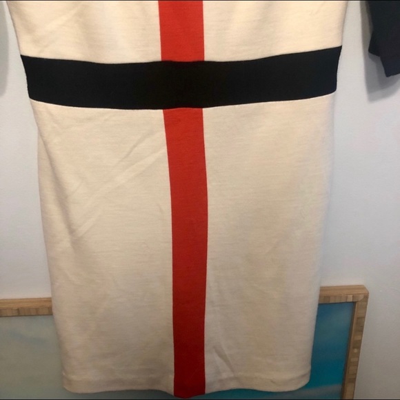 Adorable Milly Sweater Dress With Red and Black - Picture 3 of 8